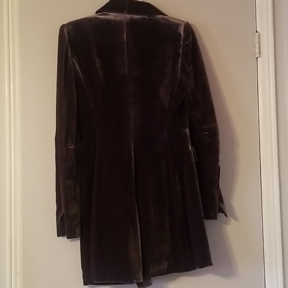 BCBG Grey Ash Woven Jacket Velvet NWT - Picture 6 of 8